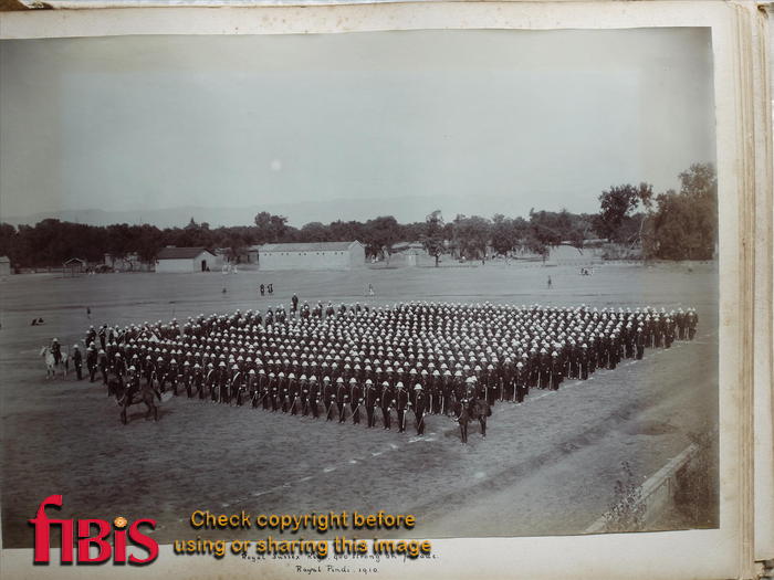 Royal Sussex Regt. 900 strong on Parade. Rawal Pindi 1910	

