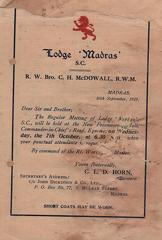 Madras summons 1925