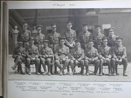 25th Brigade RGA June 1915