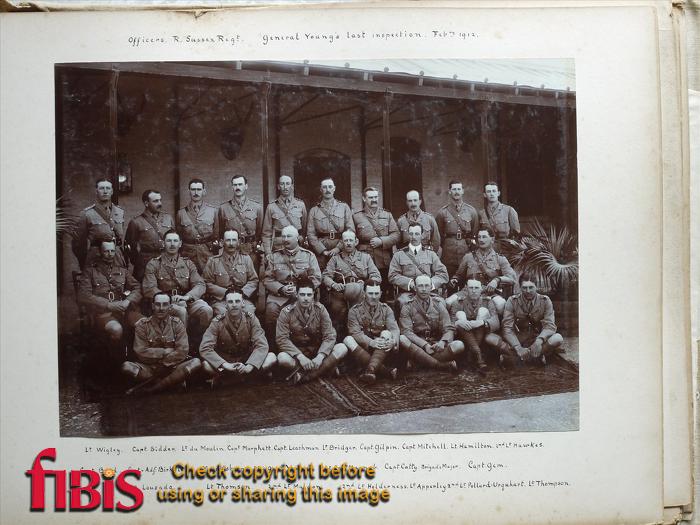 Officers R. Sussex Regt. General Young's last Inspection February 1912