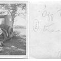 Frederick James Cartner and Alice Cartner (nee Lavender) having a picnic next to a car 