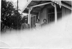 Unknown people outside house