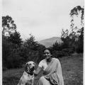 Indian lady with a dog
