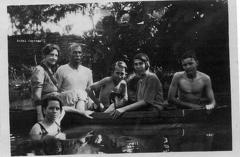 Ethel Cartner and people in a canoe
