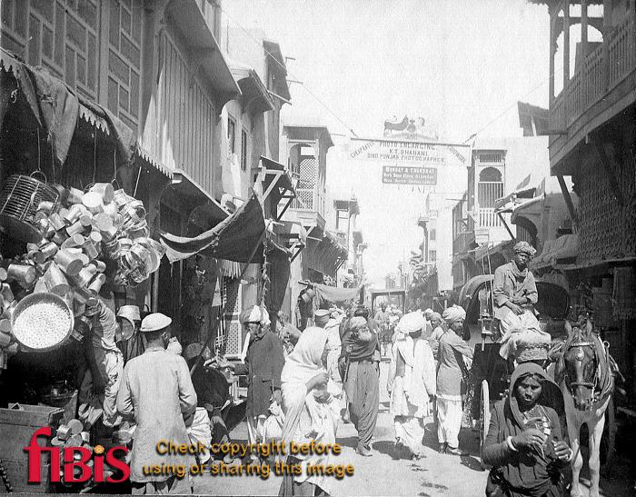 Street Scene in Hyderabad Sind City, 1913