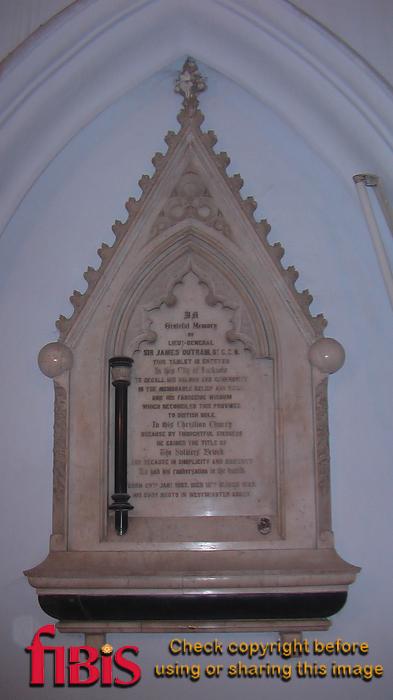 Lucknow Christ Church Cathedral - Memorial to Sir James Outram