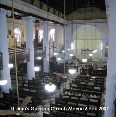 Interior photograph of St Johns Church, Meerut