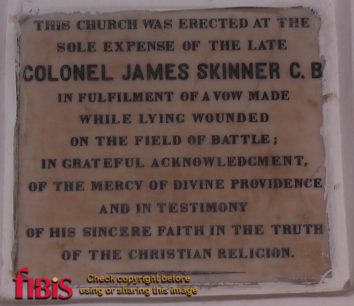 St James Church Delhi - Memorial to James Skinner