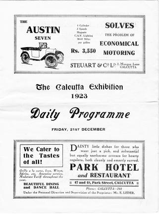 Calcutta Exhibition Programme - Page 5