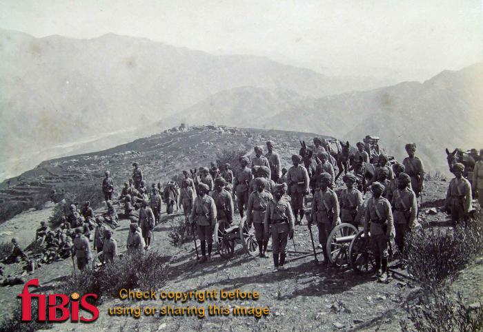 \'No 2 Punjab Mountain Battery Punjab Frontier Force at Diliari Blk Mtn Exp 1891.jpg