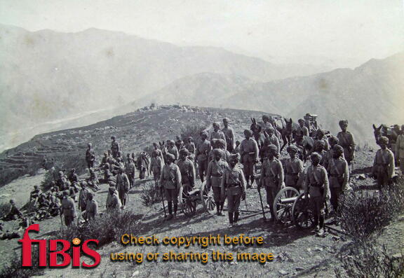 No 2 Punjab Mountain Battery Punjab Frontier Force at Diliari Blk Mtn Exp 1891
