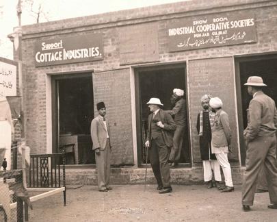 Industrial Co-operative Societies Showroom, Gujrat, Punjab ca 1940