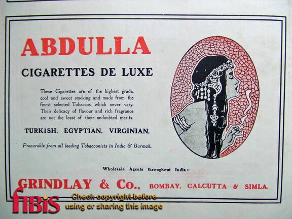 Abdulla Cigarettes Advertisement 1918