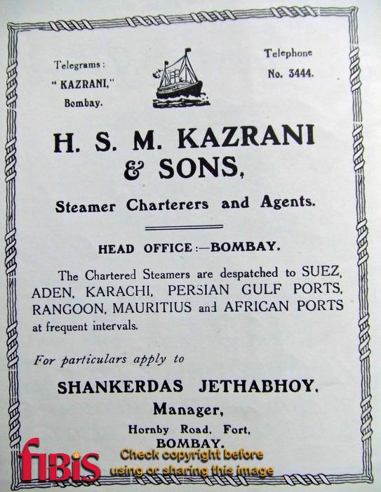 HSM Kazrani & Sons Advertisement 1918.jpg