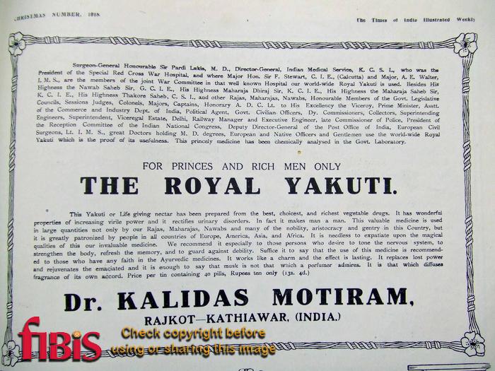 The Royal Yakutl Advertisement 1918