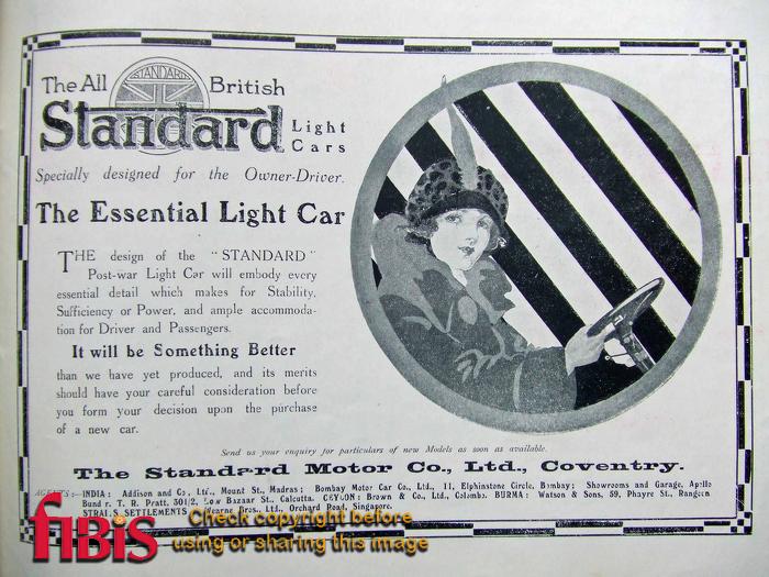 The Standard Motor Co Ltd Advertisement 1918