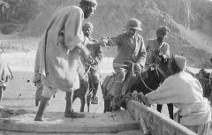 Crossing the Indus in a ferry at Kerris