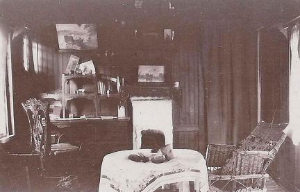 Interior of The Violet Houseboat, Dal Lake, Kashmir 1920