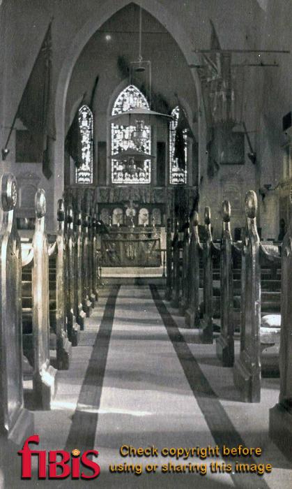 Interior of St Augustine's Church, Kohat April 1919.jpg