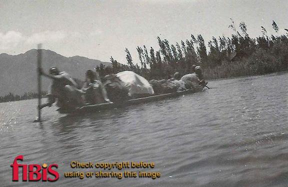 Boat on Dal Lake, Srinagar, Kashmir 1920