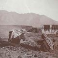 Drying and smoking fish on the edge of Wular Lake Srinagar 1911