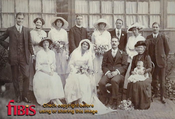 Wedding of Phyllis Heron & Cyril Cronan in Simla in 1916