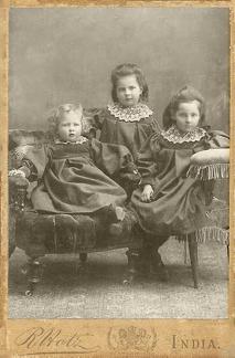 Doris, Majorie & Phyllis Heron in Simla in 1898