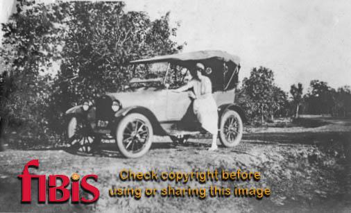 Avril Anderson [?] and Chevrolet on Bonzai [?] State Road, Mar. 1923