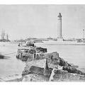 1879 January Egypt - Port Said Breakwater and Lighthouse