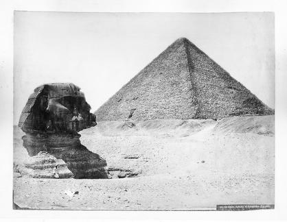 1879 January Egypt - Sphinx and pyramid