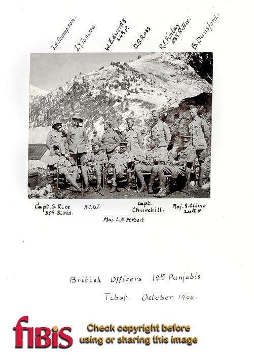 JarrettTibet049 - British Officers 19th Punjabis Tibet. October 1904