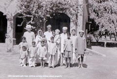 FA8 1954 Servants outside Railway owned property 