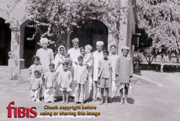 FA8 1954 Servants outside Railway owned property 