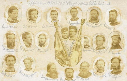 Officers HM's 107th Regt 1864 Allahabad