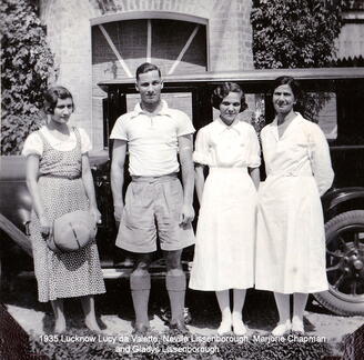FA2 11 2 1935 Lucknow Lucy da Valette, Neville Lissenborough, Marjorie Chapman, Gladys Lissenborough