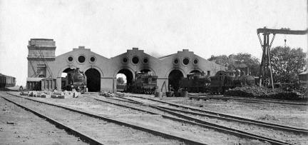 Khanpur locomotive shed, 1914